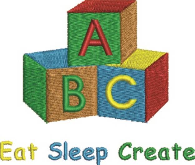 Picture of Eat Sleep Create Machine Embroidery Design