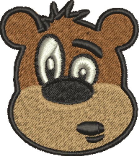 Bear Head Machine Embroidery Design
