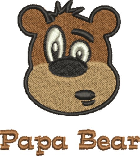 Papa Bear Machine Embroidery Design