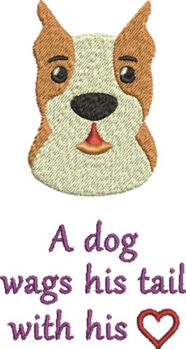 Dog Tail Machine Embroidery Design