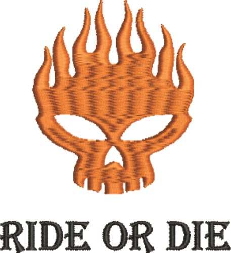 Ride or Die Machine Embroidery Design