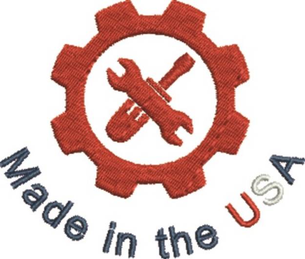 Picture of Gearhead USA Machine Embroidery Design