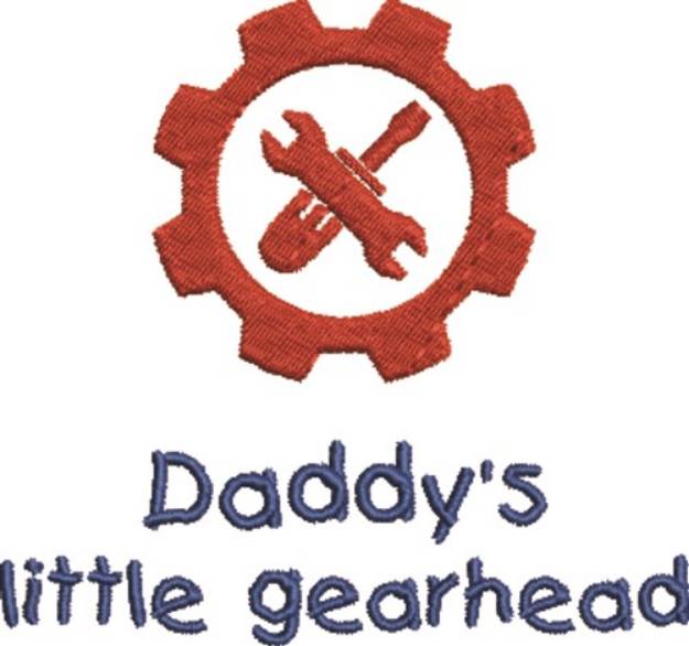 Picture of Daddys Gearhead Machine Embroidery Design