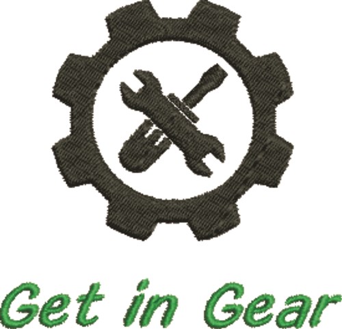 Get in Gear Machine Embroidery Design