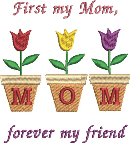 Mom Friend Machine Embroidery Design