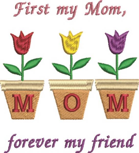 Picture of Mom Friend Machine Embroidery Design