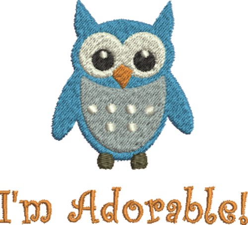 Owl Adorable Machine Embroidery Design