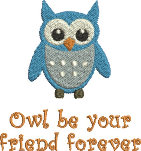 Owl Friend Machine Embroidery Design