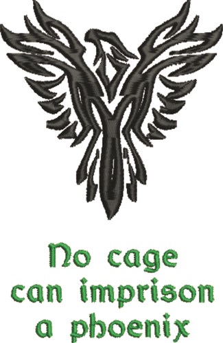 Phoenix Cage Machine Embroidery Design