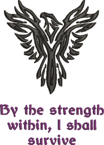 Phoenix Strength Machine Embroidery Design