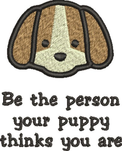 Puppy Person Machine Embroidery Design