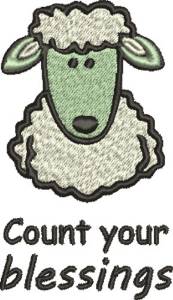 Picture of Sheep Blessings Machine Embroidery Design