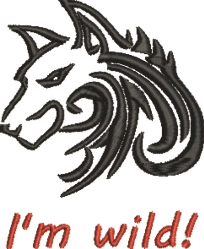 Wolf Wild Machine Embroidery Design