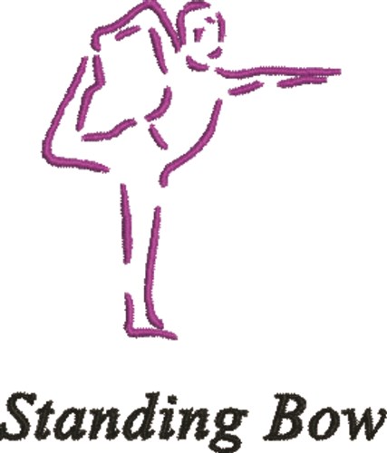 Standing Bow Machine Embroidery Design