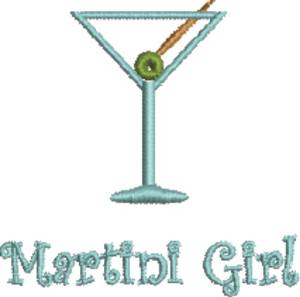 Picture of Martini Girl Machine Embroidery Design