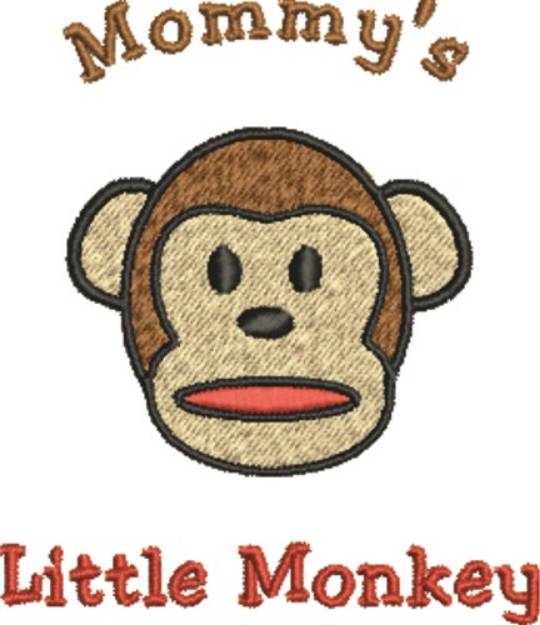 Picture of Mommys Little Monkey Machine Embroidery Design