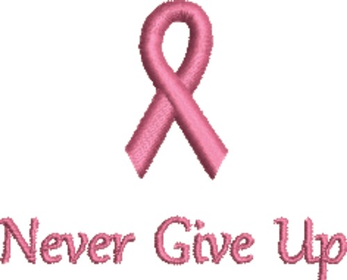 Pink Ribbon Have Faith Machine Embroidery Design