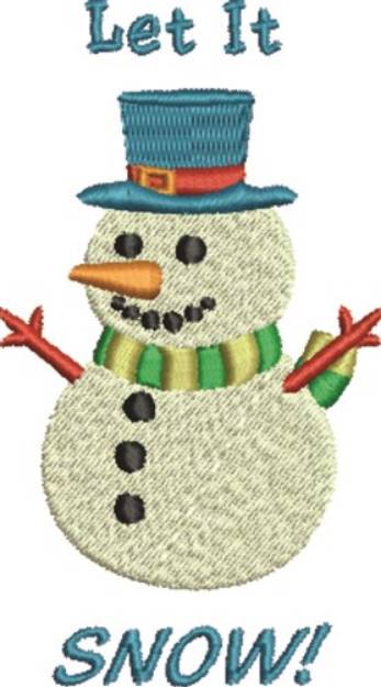 Picture of Let It Snow Snowman Machine Embroidery Design