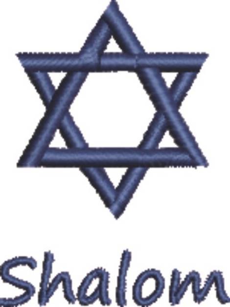 Picture of Star of David Shalom Machine Embroidery Design