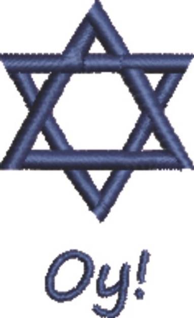 Picture of Star of David Oy! Machine Embroidery Design