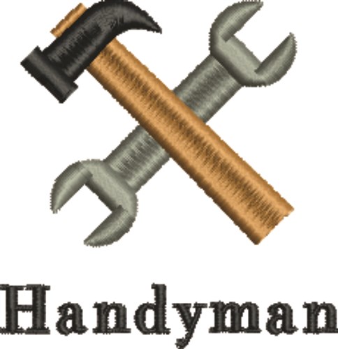 Hammer & Pliers Handyman Machine Embroidery Design