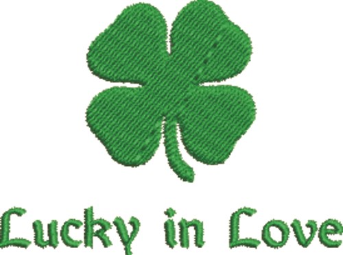 Lucky in Love Clover Machine Embroidery Design