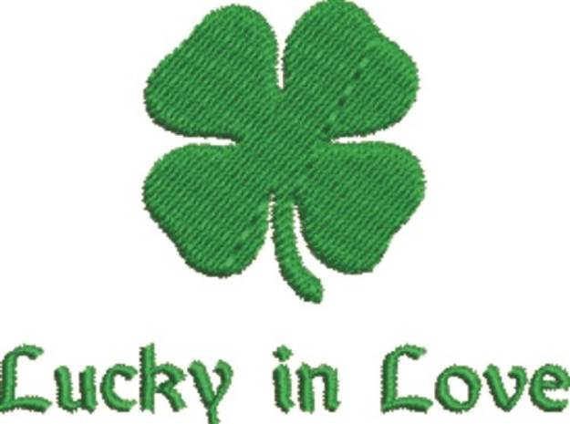 Picture of Lucky in Love Clover Machine Embroidery Design
