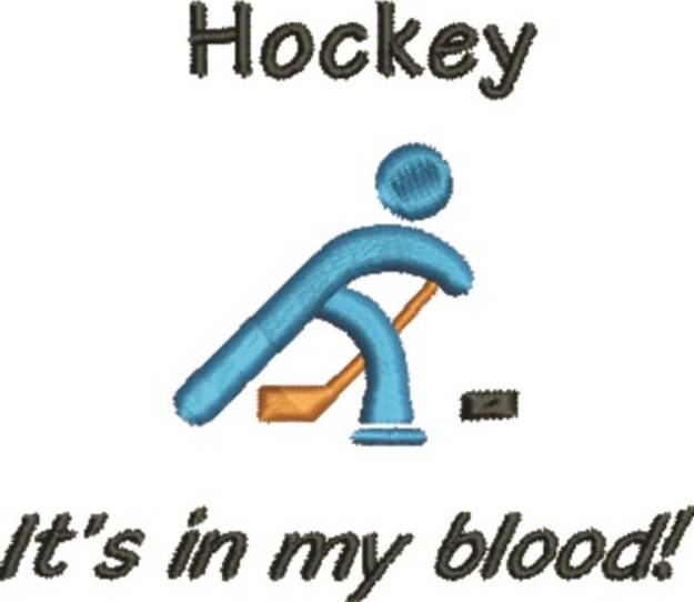 Picture of Hockey Blood Machine Embroidery Design