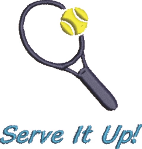 Tennis Serve Machine Embroidery Design