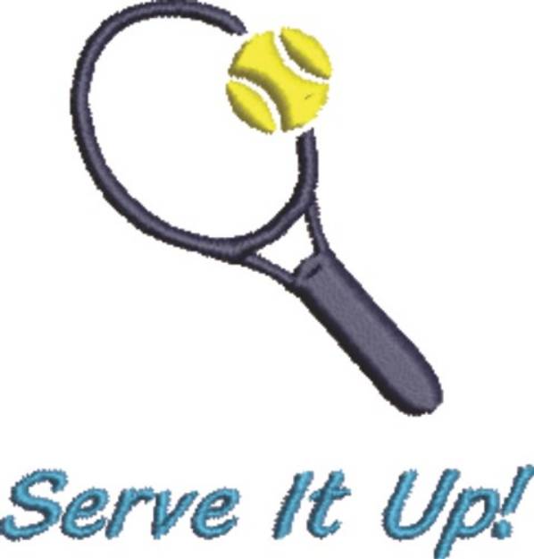 Picture of Tennis Serve Machine Embroidery Design