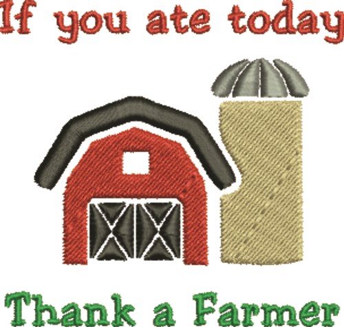 Thank A Farmer Machine Embroidery Design