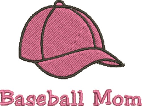 Baseball Mom Cap Machine Embroidery Design