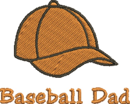 Baseball Cap Dad Machine Embroidery Design