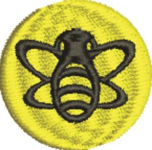 Picture of Bee Outline Machine Embroidery Design