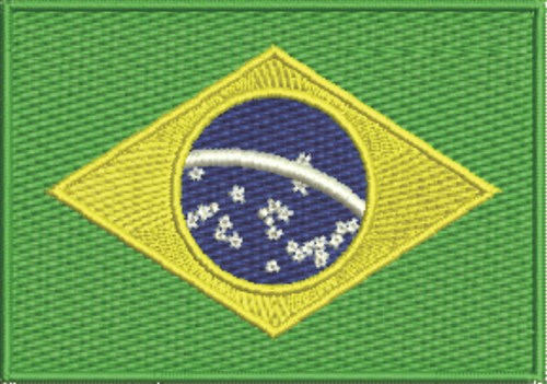 Brazil Flag Machine Embroidery Design