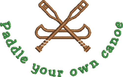 Paddle Your Canoe Machine Embroidery Design