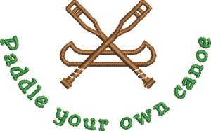 Picture of Paddle Your Canoe Machine Embroidery Design