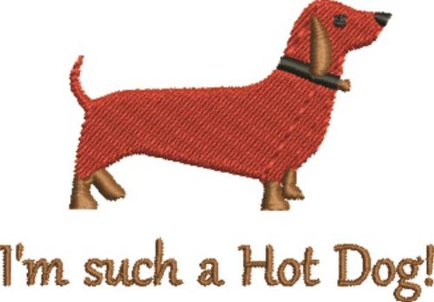 Picture of Dachshund Hot Dog Machine Embroidery Design