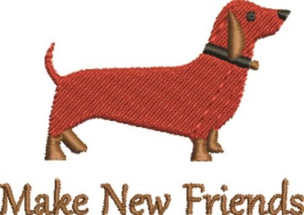 Picture of Friendly Dachshund Machine Embroidery Design