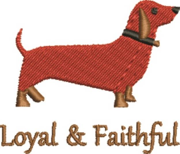 Picture of Loyal Dachshund Machine Embroidery Design