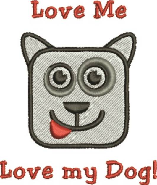 Picture of Love My Dog Machine Embroidery Design