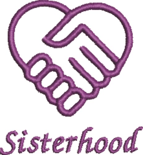 Sisterhood Handshake Machine Embroidery Design