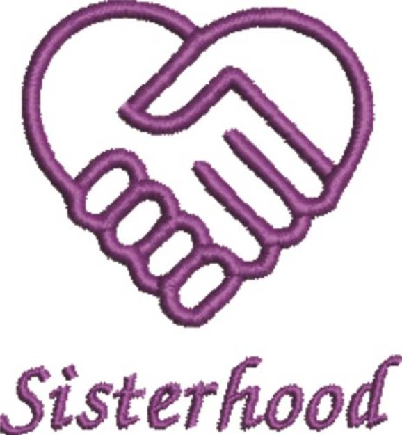 Picture of Sisterhood Handshake Machine Embroidery Design