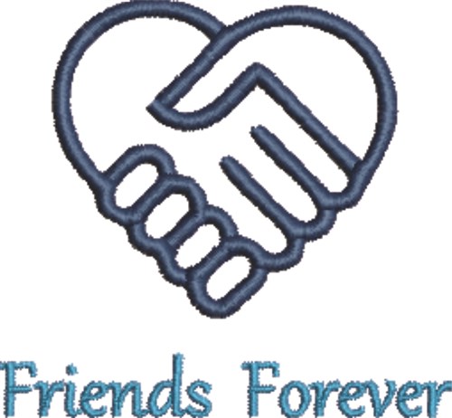 Friends Forever Machine Embroidery Design