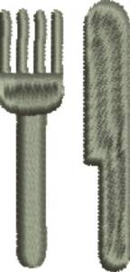 Picture of Knife & Fork Machine Embroidery Design