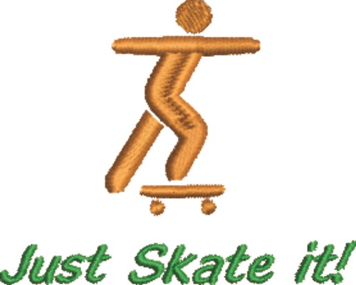 Just Skate It! Machine Embroidery Design
