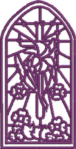 Stained Glass Window Machine Embroidery Design