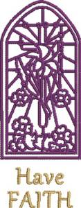 Picture of Stained Glass Window Machine Embroidery Design