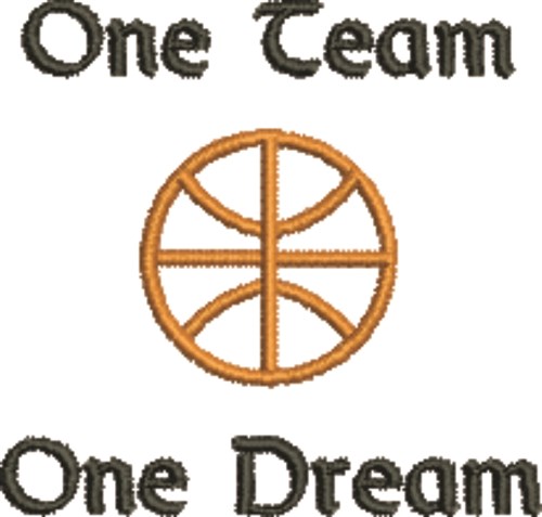 One Team Machine Embroidery Design