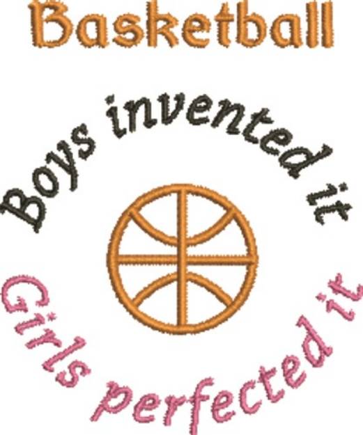 Picture of Boys Invented Basketball Machine Embroidery Design